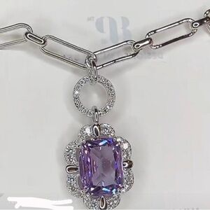 Bomb Party Lavender Topaz Cubic Zirconia Necklace
